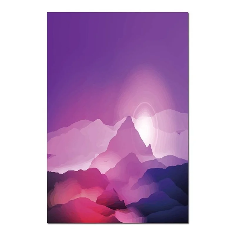 

Nordic Decoration Home Wall Art Pictures Abstract Sunshine Mountain Landscape Painting for Living Room Canvas Posters and Prints