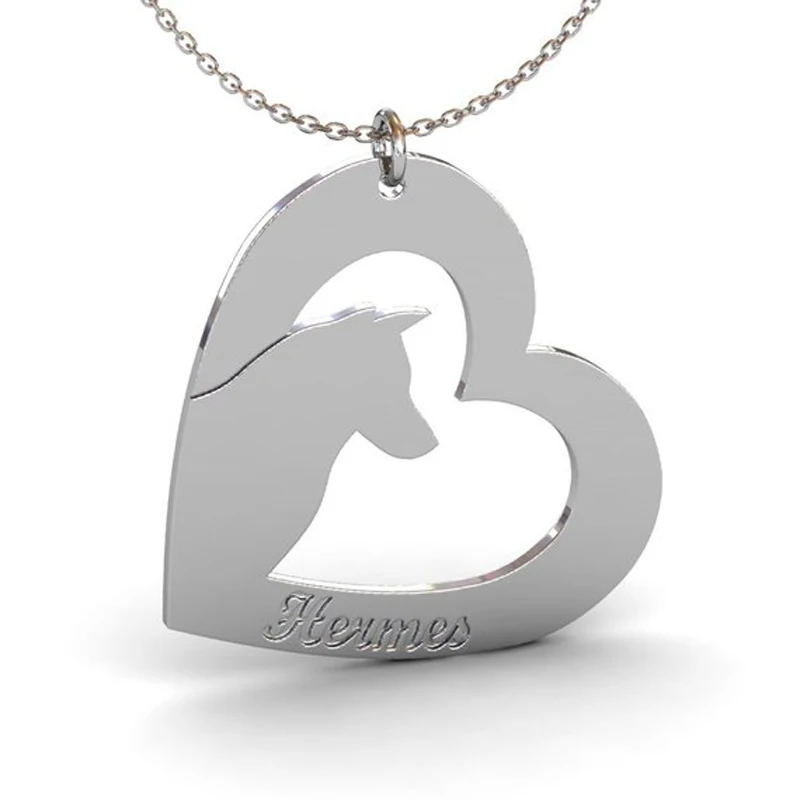 

Ufine Personalized Dog Name fashion Love Dog SIBERIAN HUSKY heart pendant Necklace cooper high quality pendant necklace N2138