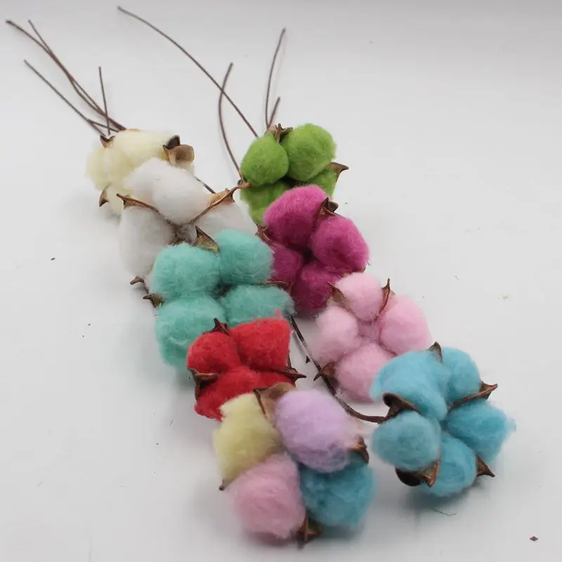 1 шт. искусственный цветок натуральный букет из хлопка стиль кантри свадебное