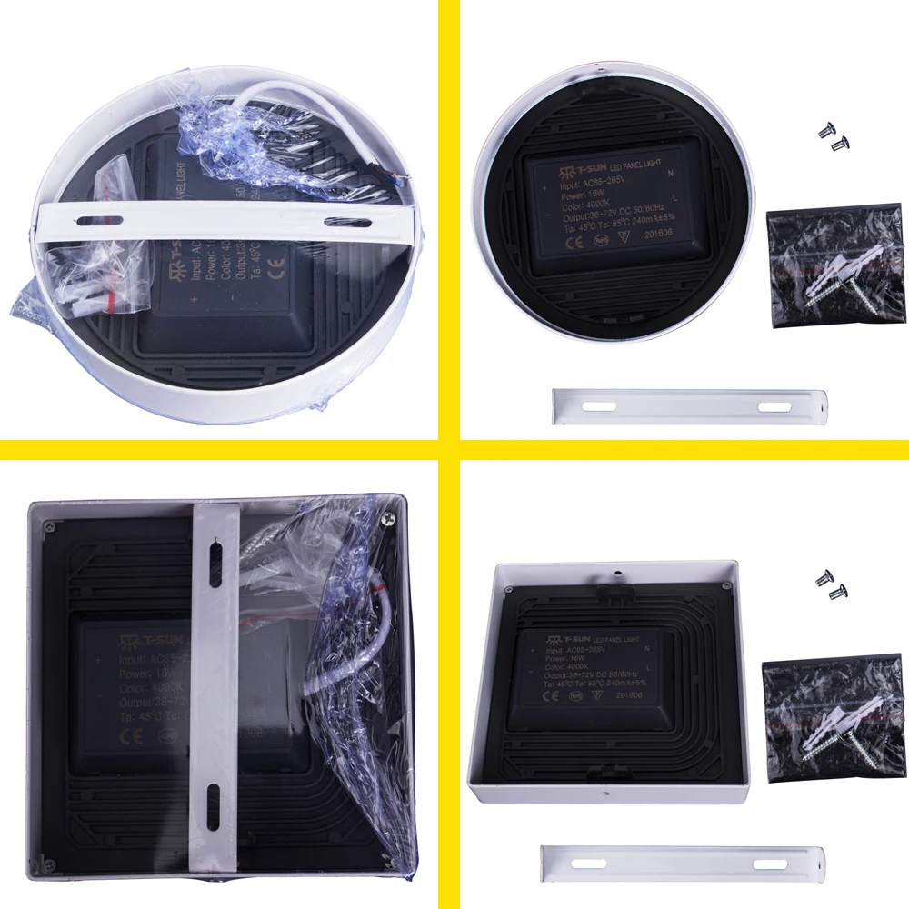 Светодиодный светильник панель 8 Вт/16 Вт/24 Вт/32 Вт квадратный/круглый