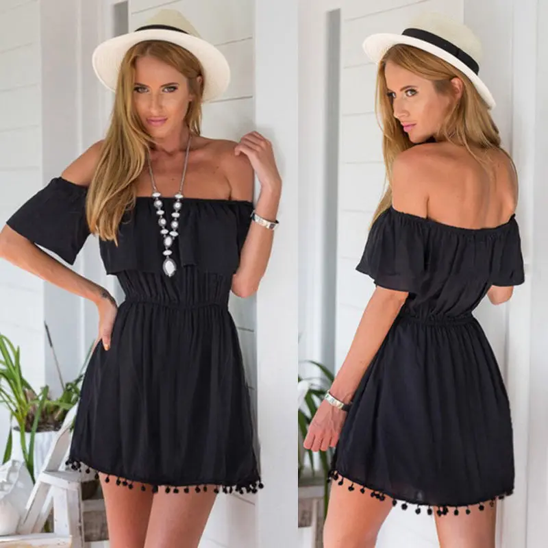 Новинка Лидер продаж модное женское летнее платье без бретелек сексуальное с