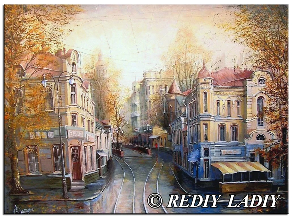 Rediy ladiy Diy Алмазная вышивка картина Старый город улица полная квадратная мозаика украшение дома 5D алмазная вышивка крестиком
