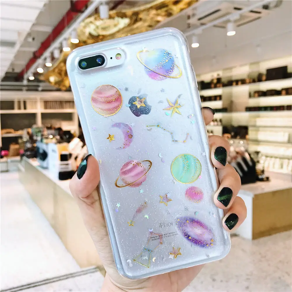 Новый Модный чехол для телефона с изображением планеты звездного неба iPhone 6S 6X7 8
