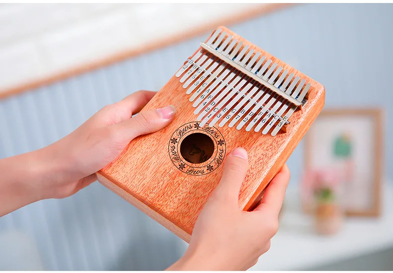 

17 Key Finger Kalimba Mbira Sanza Thumb Piano Pocket Size Beginners Supporting Bag Keyboard Marimba Wood Musical Instrument
