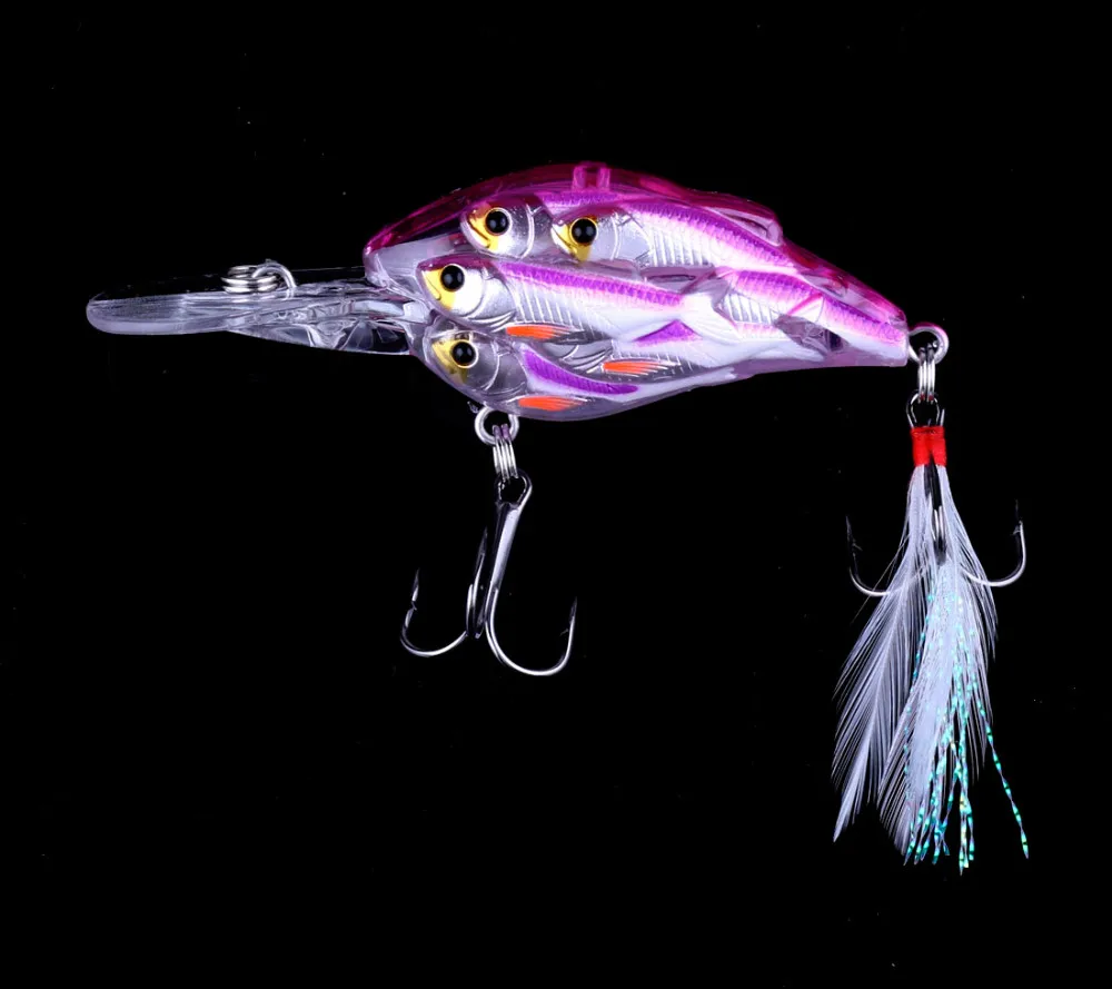 HENGJIA 1 шт. глубина погружения кренкбейт рыболовные приманки Swimbait Isca искусственные плавающие рыболовные воблеры 7,5 см 9 г pesca peche