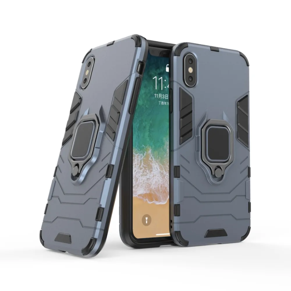 Защитный чехол для телефона iphone 5 6 S 7 8 10 X TPU PC Автомобильный магнитный держатель