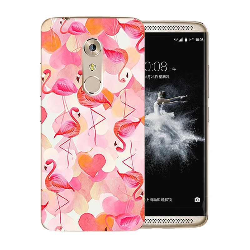 For ZTE Axon 7 A2017 Phone Cases Soft Silicone Flamingos Pattern 5.5 inch Back Cover UltraThin TPU for Protector Coque |