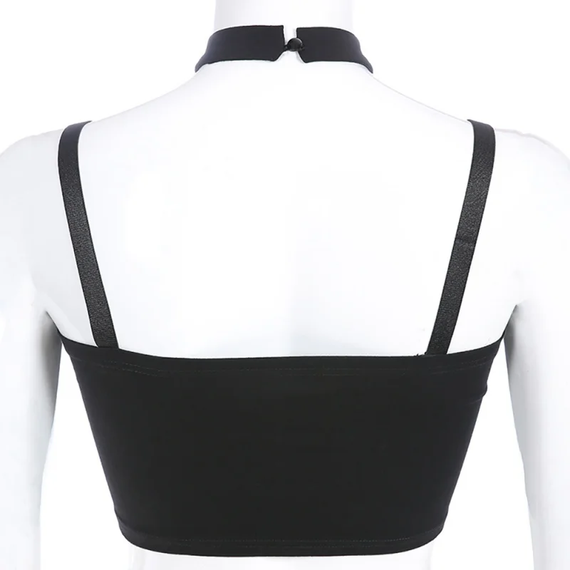 Фото 2019 Sexy Halter Black Tank Tops Women Summer Beachwear Sleeveless Short Top With Star Heart Shaped Pendant Slim 2019 Sexy Halter Black Tank Tops Women Summer Beachwear Sleeveless Short Top With Star Heart Shaped Pendant Slim