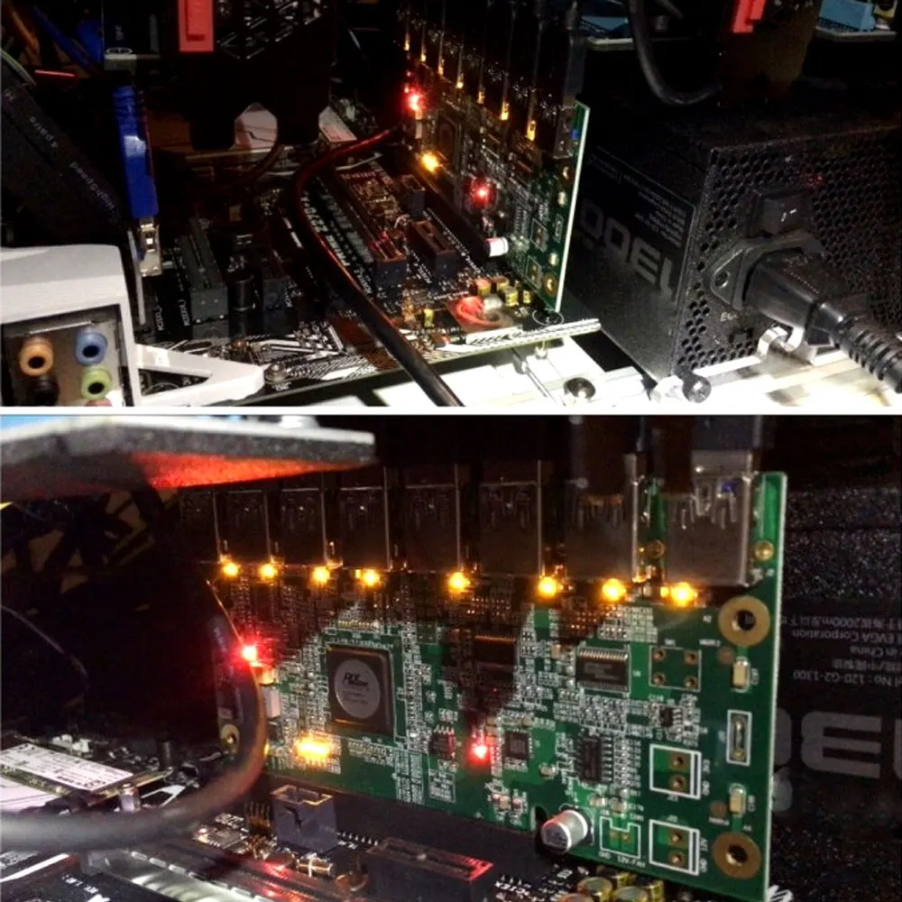 CNKESIN материнская плата PCI Express от 1 до 8 Mining Riser Card E x16 Data graphics SATA 8Pin адаптер карта для