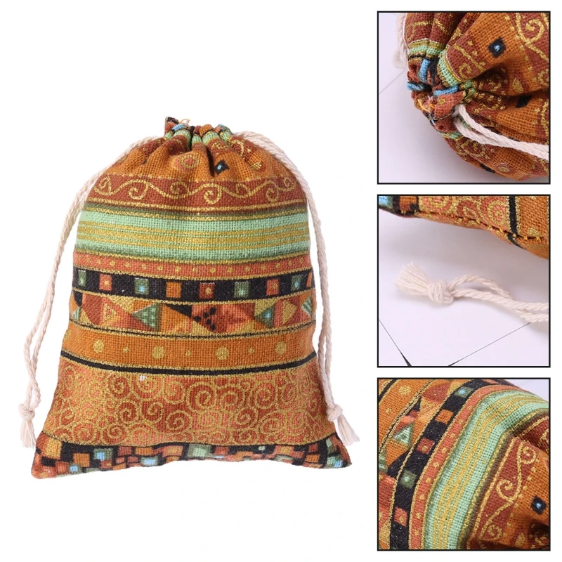 Шнурок мешок ювелирных изделий Хлопок Льняные Подарочные мешки Свадебные
