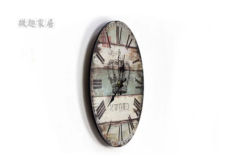 

Vintage Wall Clock Wooden Nostalgic British Style Silent Home Cafe Office Wall Decor Clocks for Kitchen Art Wall Clocks