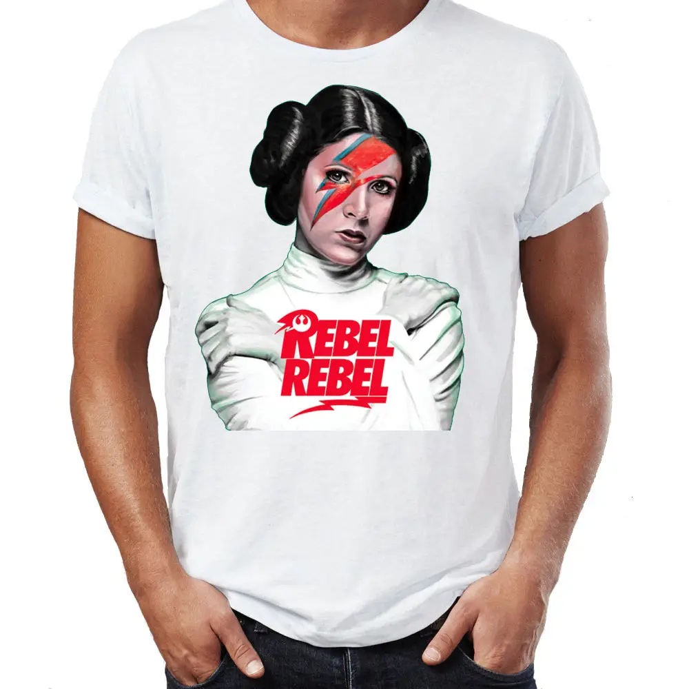 2019 Новая летняя стильная модная футболка принцесса Leia Bowie Rebel унисекс | Мужская
