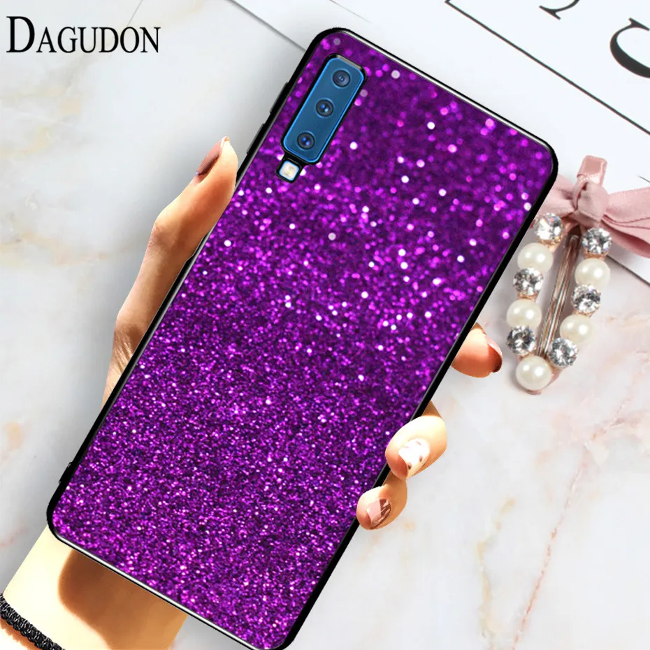 Чехол для Samsung Galaxy A7 2018 J3 J5 J7 A3 A5 2017 2016 S10 lite S9 S8 J2 J4 J6 Plus J8 A8 A6 A9 блестящие чехлы