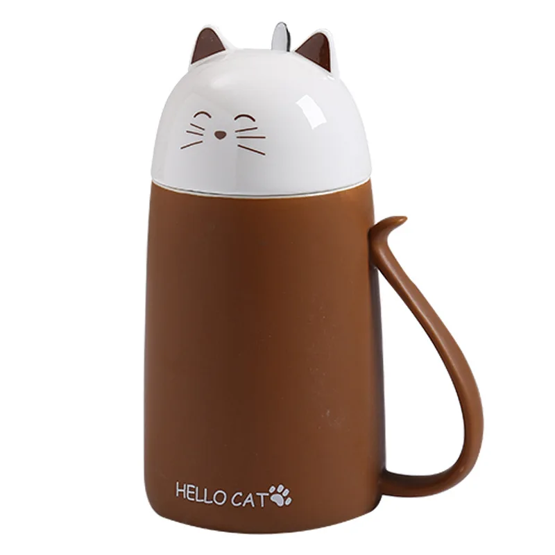 Lovely Personality Cat Ceramic Mugs Home and Office Coffee Tea Mug Student Breakfast Milk Cups For Holiday Gift | Дом и сад