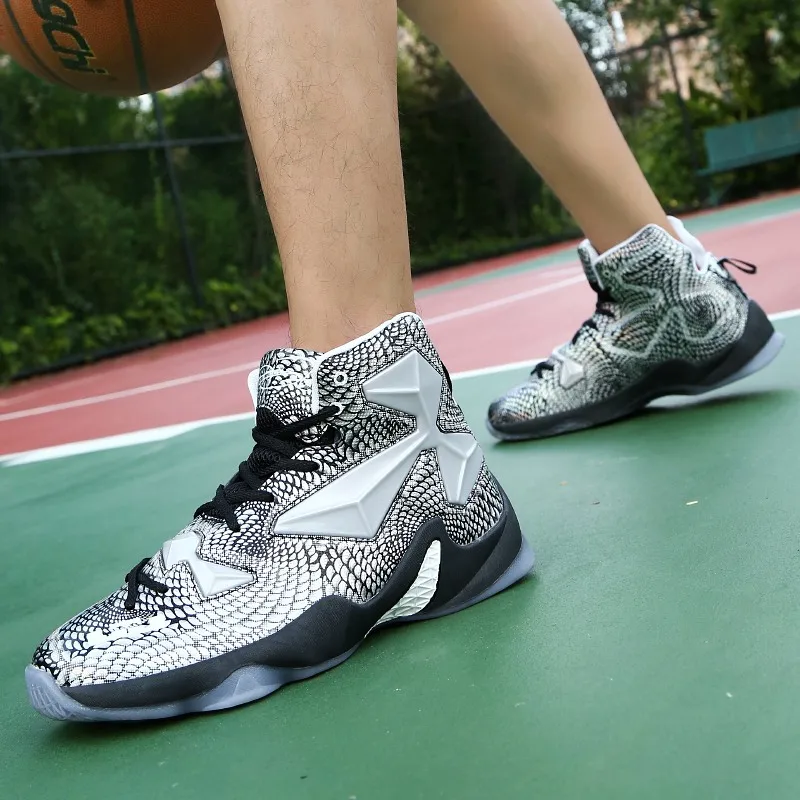 Pop дышащая для мужчин баскетбольные Кеды высокие ботильоны спортивные