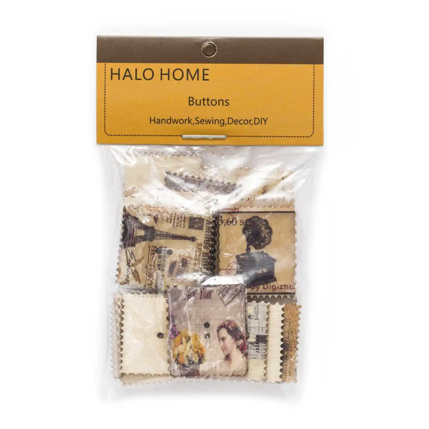 Карточки для скрапбукинга в стиле ретро штамп с изображением площади 30x25 мм 2