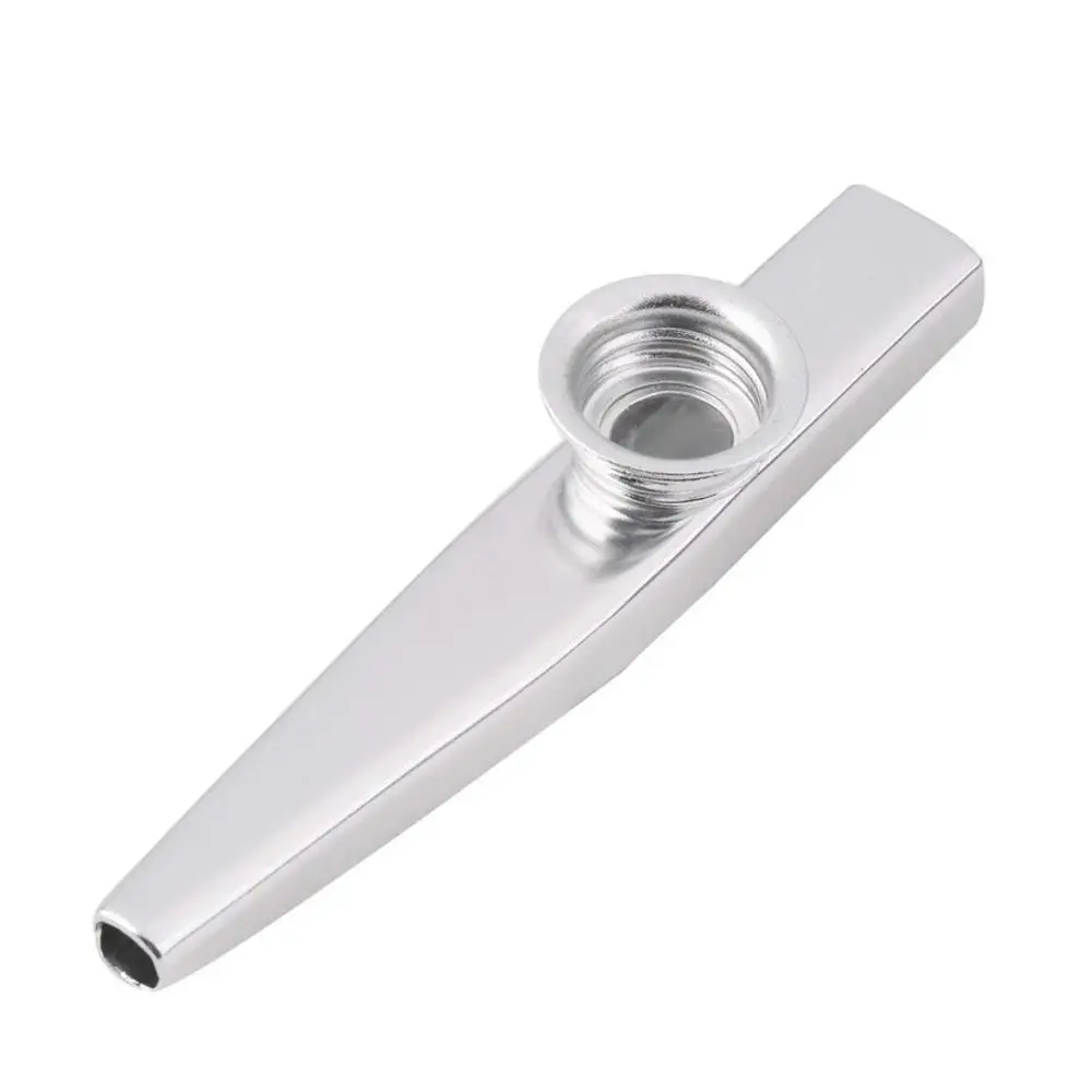 Silver Простой дизайн легкий kazoo алюминиевый сплав металл для гитара музыкальный инструмент для любителей музыки 4 цвета - Цвет: Silver
