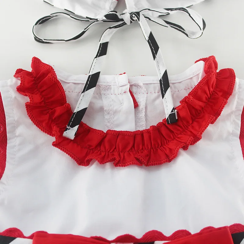 Новый детский комбинезон + шапка для маленьких девочек Модный Полосатый с бантом