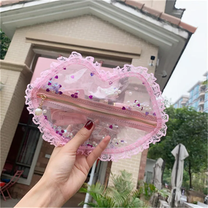 LEI LIN косметичка для девочек на молнии сексуальный женский красный шарф в горошек