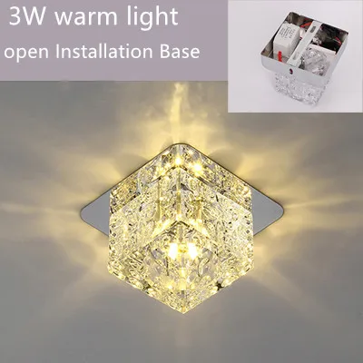 3W-Con-Warm Светильник потолочныйпотолочный светильник кристалла LED светильники потолочные светодиодная лампа потолочные для гостинной проходу для декоративного освещения заподлицо светодиодные лампы светильники - Цвет корпуса: 3W-Con-Warm