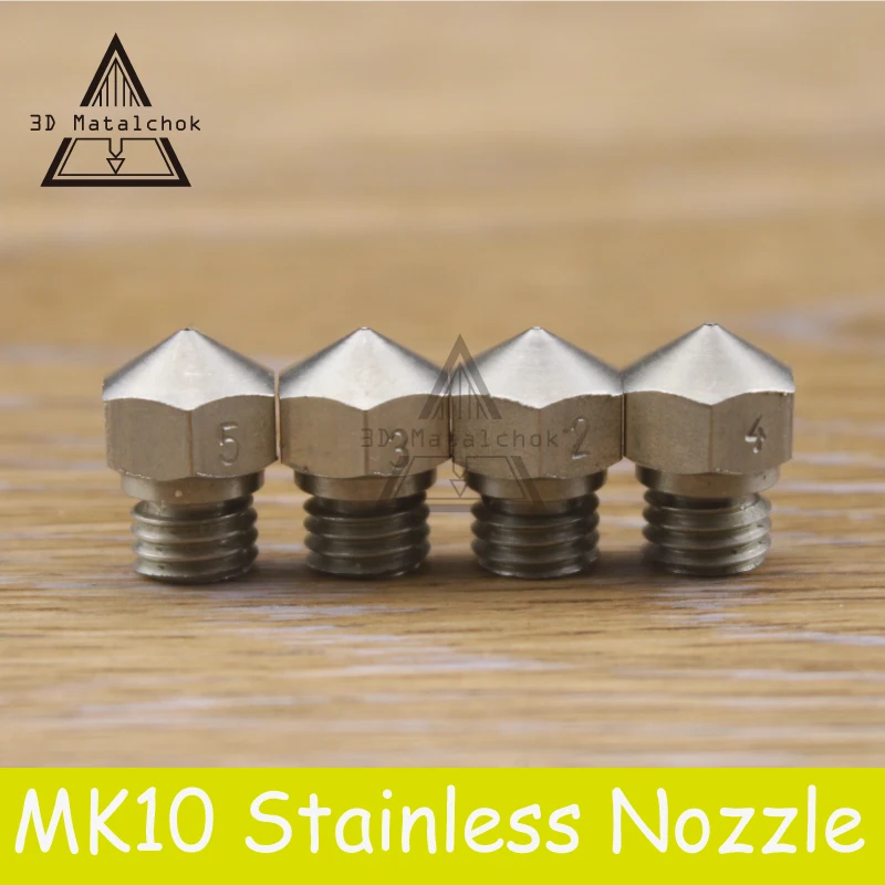 

Сопло MK10 для 3D-принтера, горячая Распродажа мм, 0,2 мм, 0,3 мм, 0,4 мм, 0,5 мм, 1,75 мм