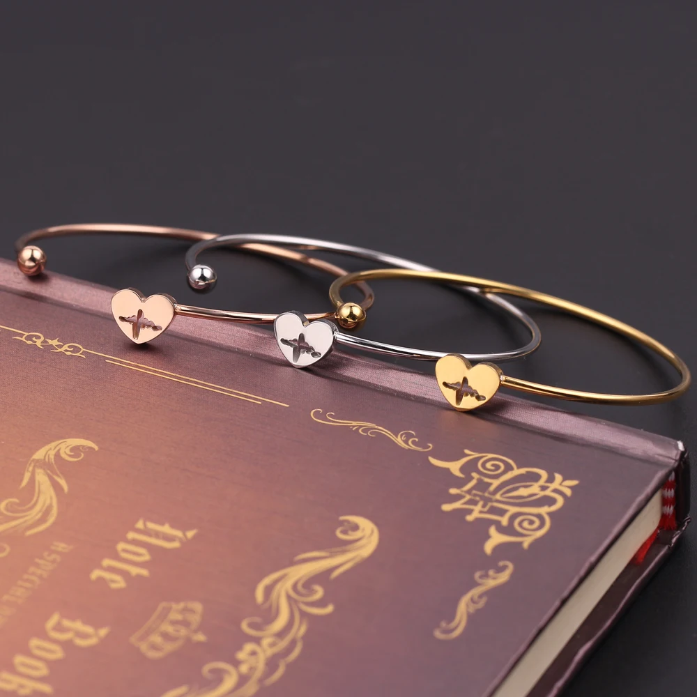 Женский браслет с ЭКГ и молнией на запястье пульсом | Украшения аксессуары