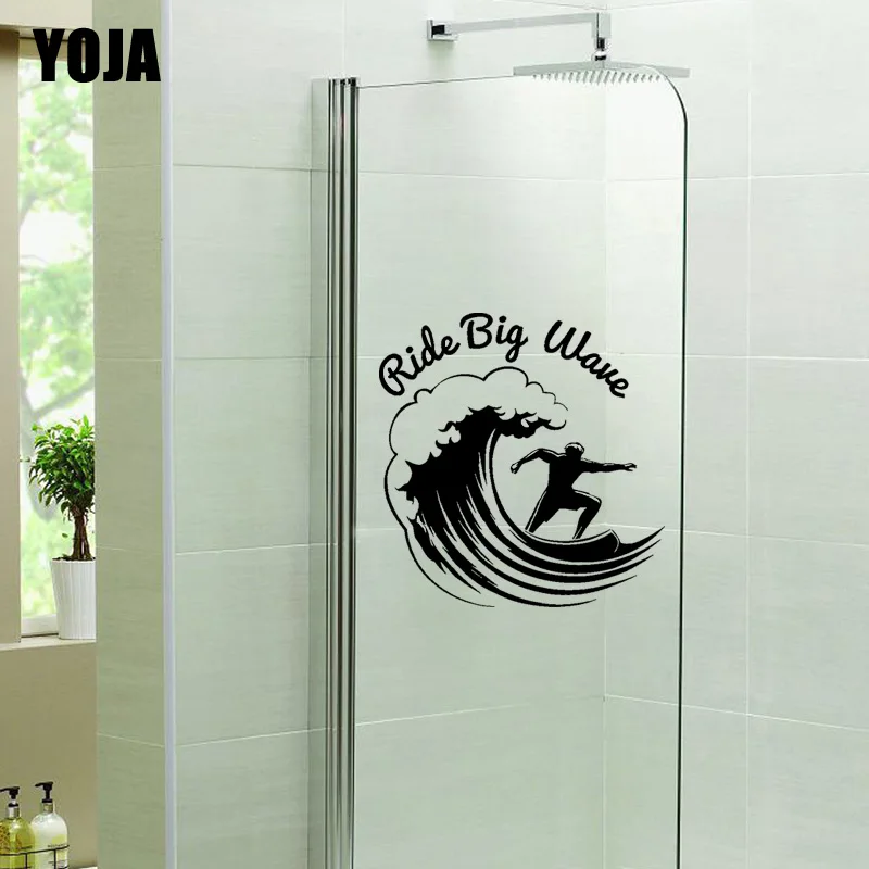 YOJA 25x24 2 см Стильный номер оформлен Surf стены Стикеры Ванная комната душа наклейка