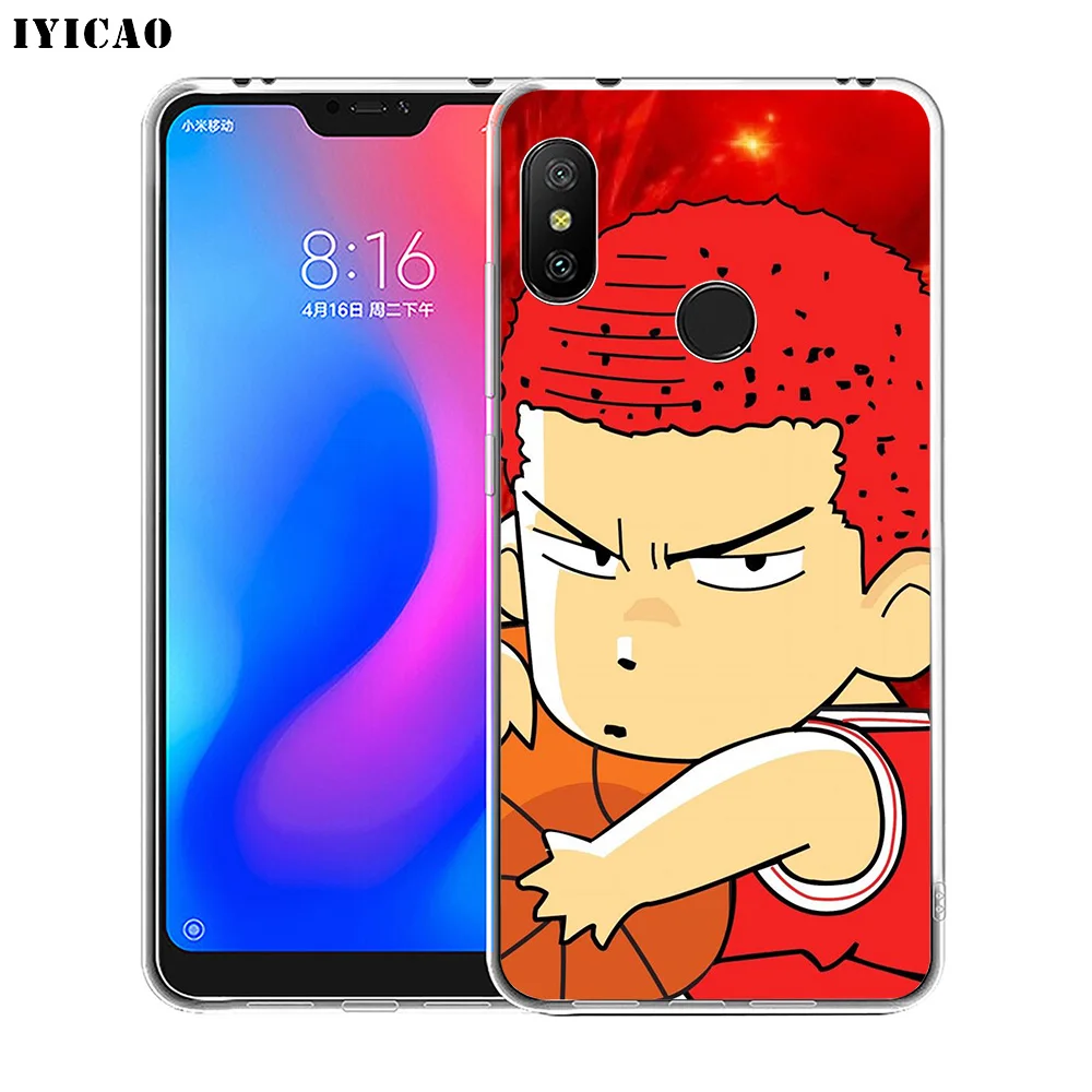 IYICAO SLAM Данк мультфильм мягкий силиконовый чехол для телефона Xiaomi Redmi 4A 5A 6A Note 7 6 5 Pro