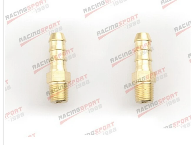 

2PCS 8mm Male Brass Hose Barbs Barb To 3/8" NPT Pipe Male Thread