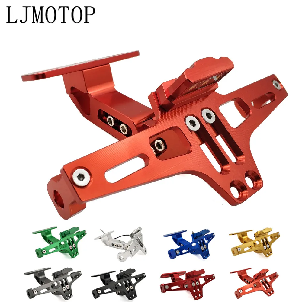 Кронштейн для рамки номерного знака мотоцикла CNC со светодиодом KAWASAKI Z750S Z750 ZX6 ZX9R