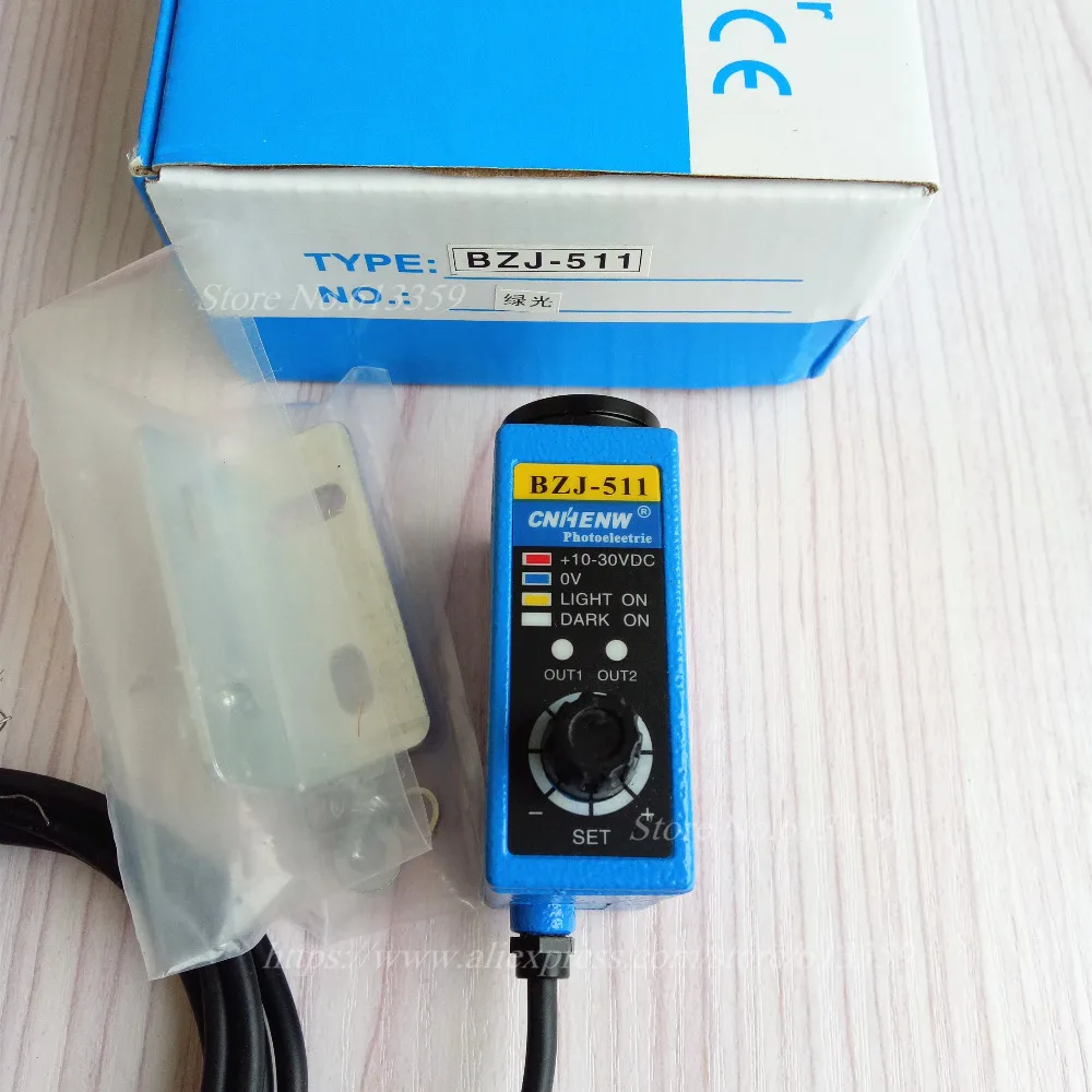 BZJ-511 Green NPN Color Code Sensor Packing Machine Mark Sensors Optical Switch | Электронные компоненты и