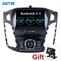 aotsr android 9 0 gps navigation car dvd player for ford focus 2012 2018 multimedia 2 din radio recorder free reverse camera