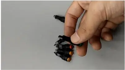 Небольшой светодиодный Мощность сигнальная лампа индикатор открытым отверстие