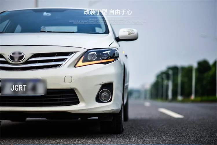 Автомобильный стиль светодиодный фары для Toyota Corolla 11-13 для Corolla Головной фонарь светодиодный объектив двойной луч H7 HID Xenon bi xenon объектив