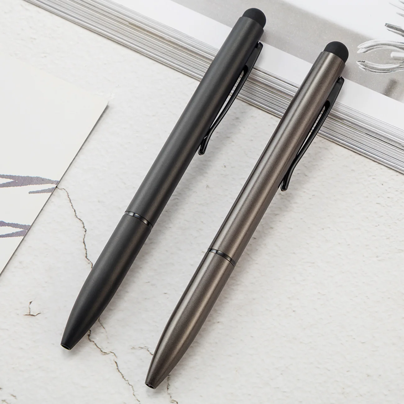 

Creative Solid Color Business Luxury Metal Ballpoint Pen for Writing Capacitive Pen Phone/ipad Office Stationery Supplies