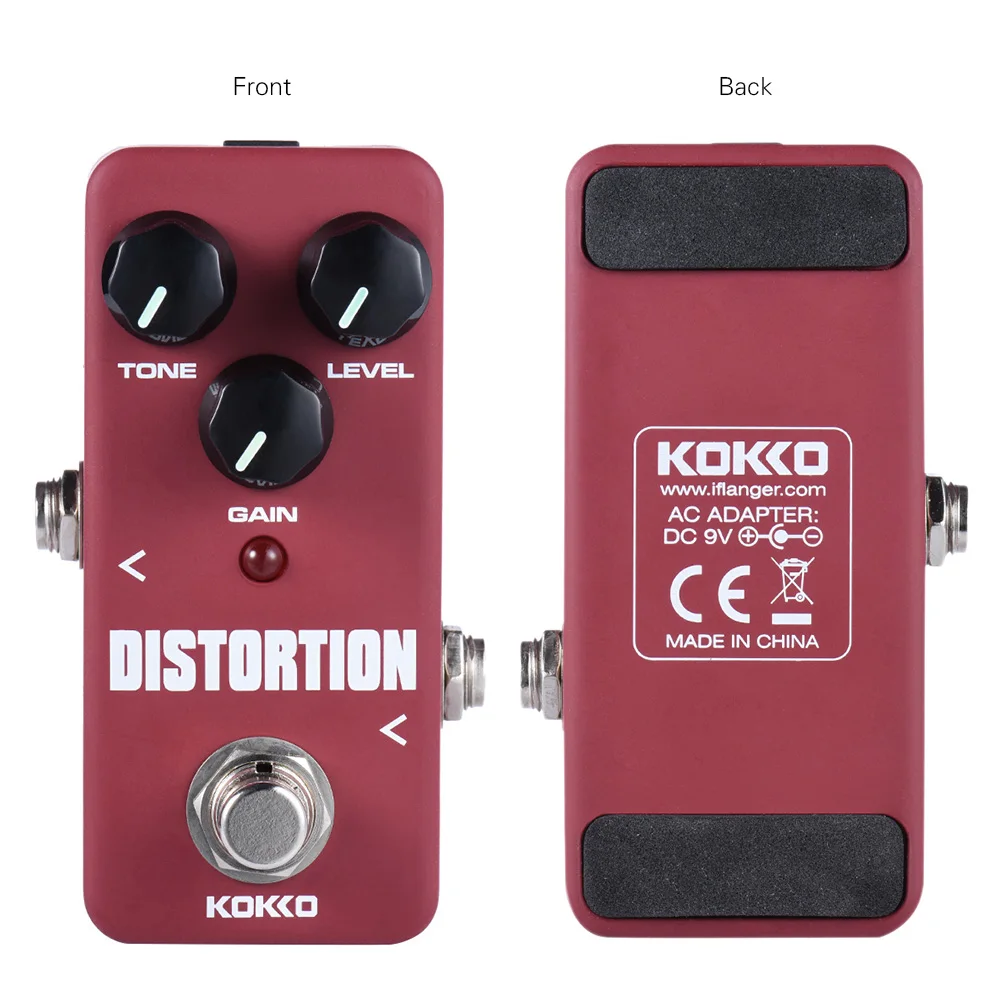 KOKKO FDS2 Mini Distortion Pedal Portable Guitar Effect Accessories Musical Instrument | Спорт и развлечения