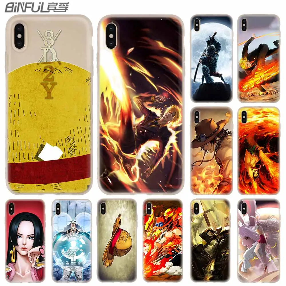 Мягкий чехол для телефона iPhone 11 Pro X XS Max XR 6 7 8 Plus 5 4S SE One Piece fire Fashion Bag Funda coque etui
