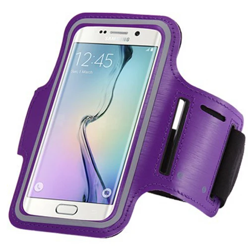 Повязка на руку для бега чехол для huawei Коврики 20 Pro P30 P20 Honor 20 10 V20 V10 7X 6X Nova 5 5i 4e 4 Телефон Водонепроницаемый из искусственной кожи чехол - Цвет: Фиолетовый