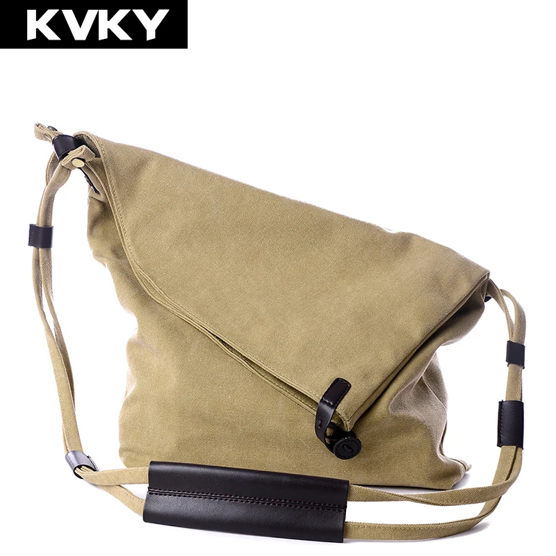 KVKY 2017 модная женская сумка винтажная Холщовая Сумка на плечо мессенджер через