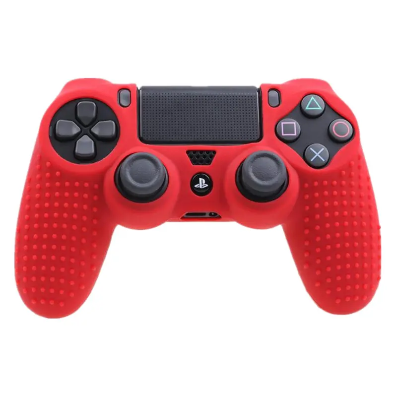 Red 1 шт против скольжения силиконовая крышка кожи для sony Play Station Dualshock 4 PS4 Pro Slim контроллер беспроводной игровые аксессуары - Цвет: Red