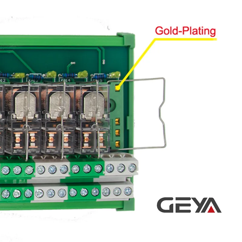 GEYA 2NG2R 16 каналов Omron релейный модуль с plc разъемом 2NO 2NC 12VDC 24VDC DPDT реле сменный