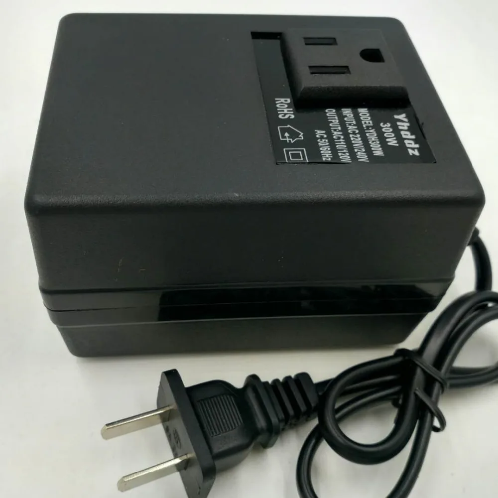 High Quality Pure Copper Wire 200W 300W AC 220V 240V To 110V 120V Step Down Travel Transformer Power Adapter Voltage Converter |