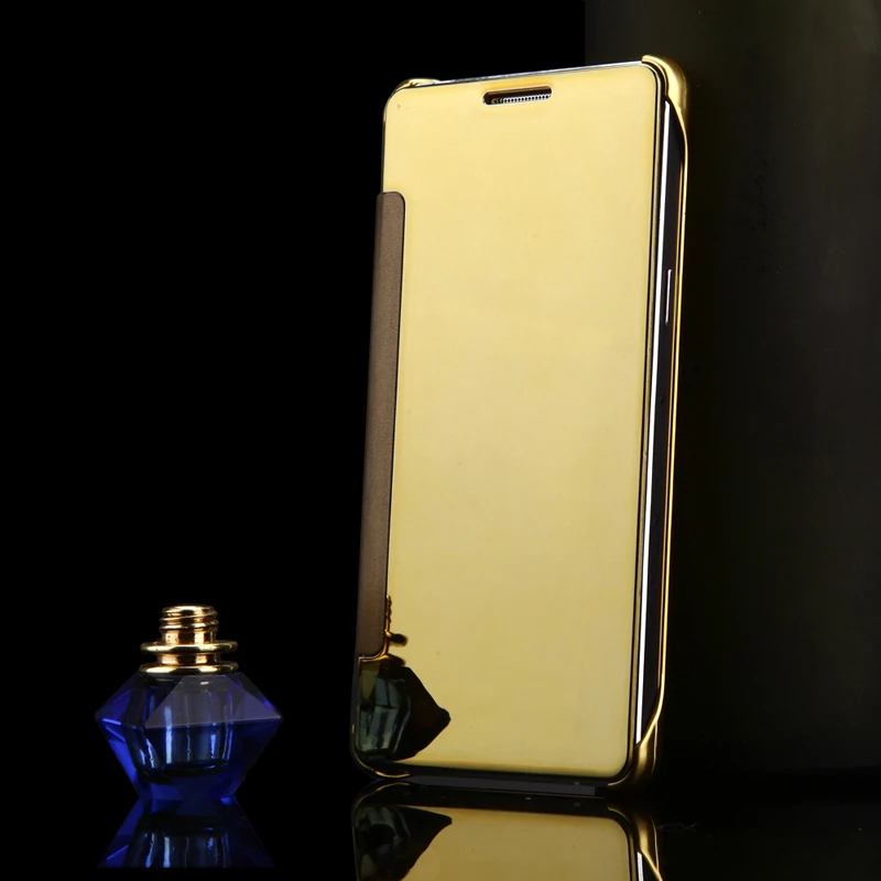 Зеркальный чехол-книжка с гальваническим покрытием для Samsung Galaxy A5 A500 A5000 A500F |