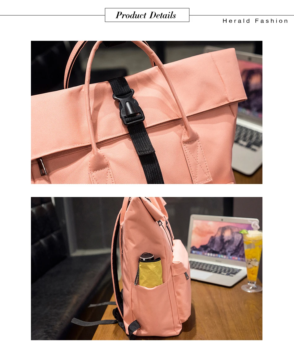 Herald Модный женский рюкзак с USB зарядкой, Холщовый Рюкзак Mochila Escolar, рюкзак для ноутбука для девочек, школьные сумки, рюкзак для подростков