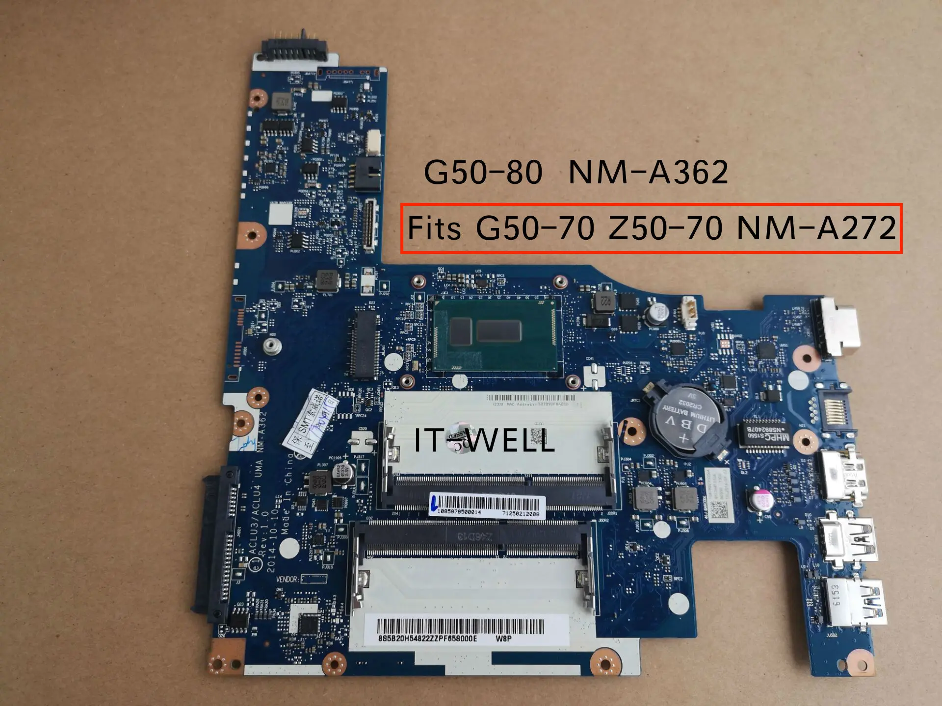 Новинка, Для LENOVO G50-70 Z50-70 G50-70M G50-80 ACLU1/ACLU2 NM-A272 NM-A362 материнская плата с процессором Celeron 3558 Процессор