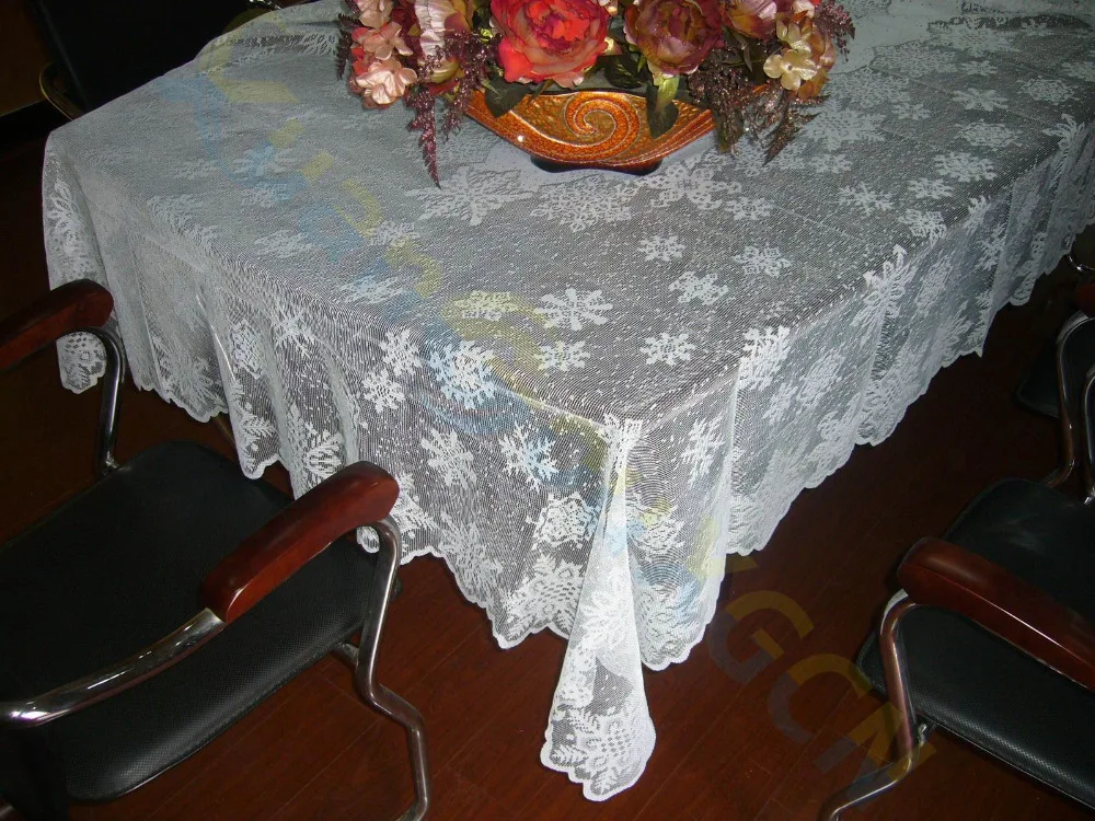 

4PCS snowflake Christmas party decoration home bar hotel decoration tablecloth Tablecover Lace Table clothes Placemat