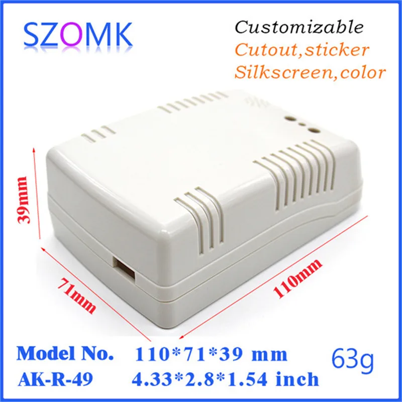 Пластиковые корпуса из АБС пластика для электроники (10 шт.) 110*71*39 мм настенное