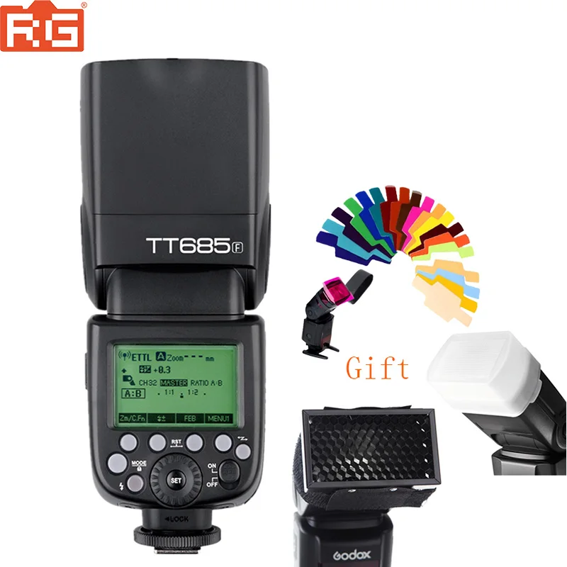 Фотовспышка Godox TT685O TT685C TT685N TT685S TT685F 2 4G HSS TTL для камер CANON NIKON Sony Fujifilm Olympus +