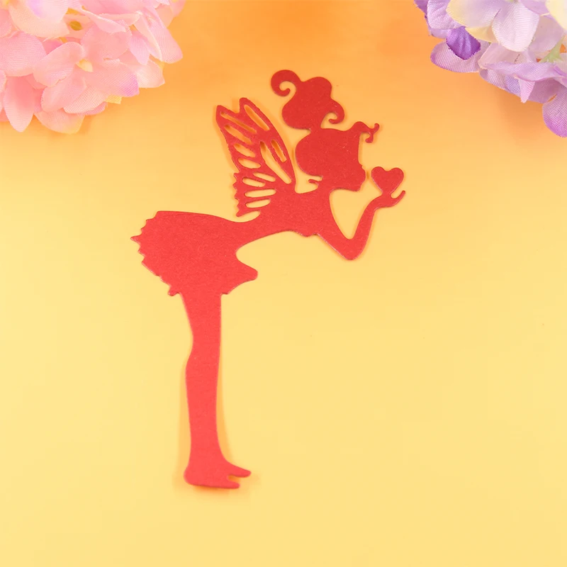 YINISE режущие штампы для трафареты скрапбукинга целующийся фея DIY вырезанные карты