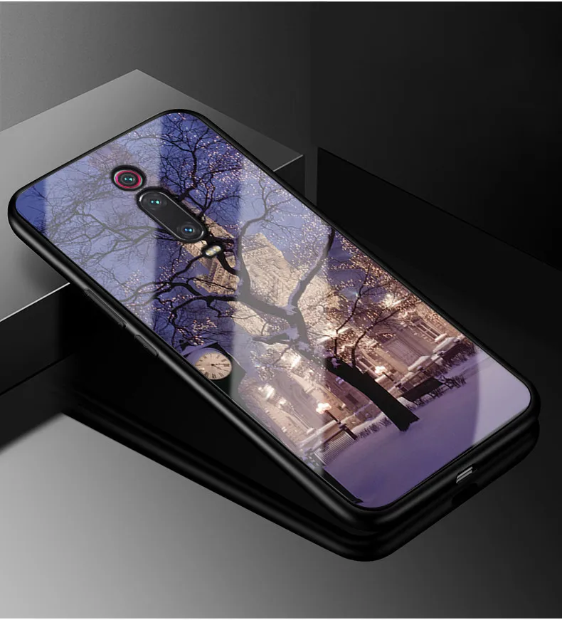 Для Xiaomi mi 9 T чехол mi 9 T Pro PC Пластиковый стеклянный чехол для телефона черный ТПУ бампер чехол для Xiaomi mi 9 T Pro mi 9 T mi 9 T Pro 6,39 чехол